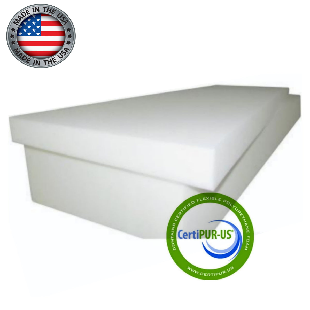 Semi Firm Foam Rubber Twin Size Mattress in the 1.6 pound 36 ILD