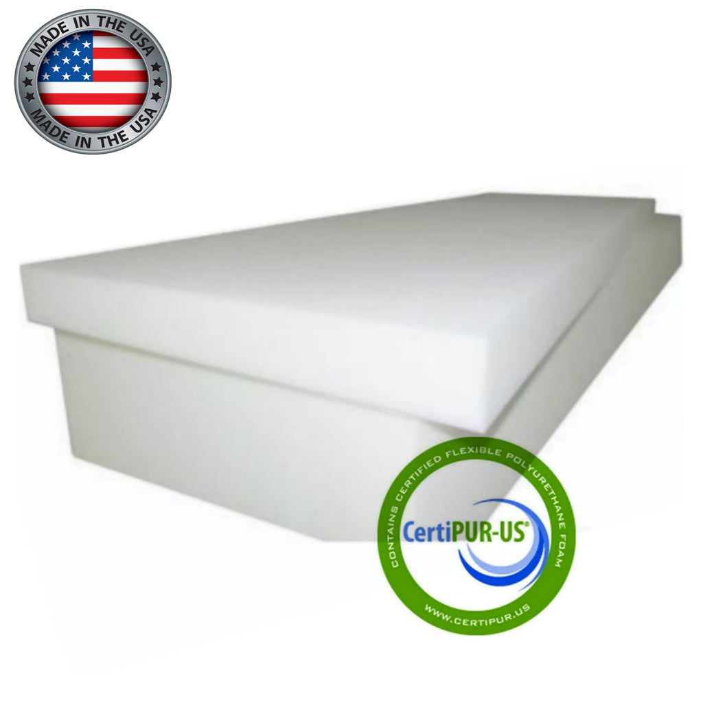 FoamFit Upholstery Foam 2 inch Thick 36 Wide 72 Inches Long High Density 1.8 lb 46 ILD Firm Couch Cushion Replacement
